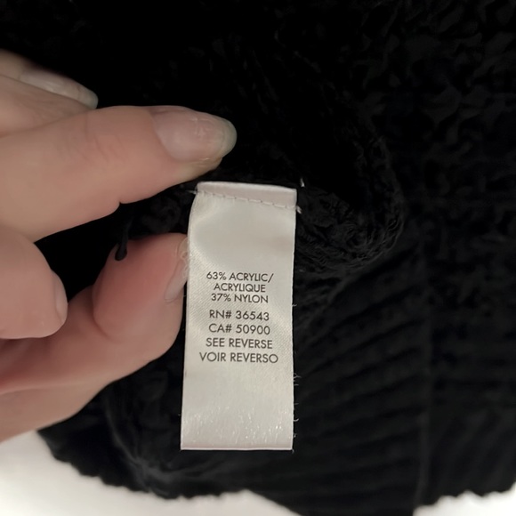 Calvin Klein Crochet Sweater Blouse Black Size Small Preowned - Picture 8 of 9